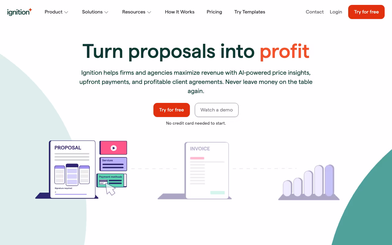 Ignition finance platform interface screenshot