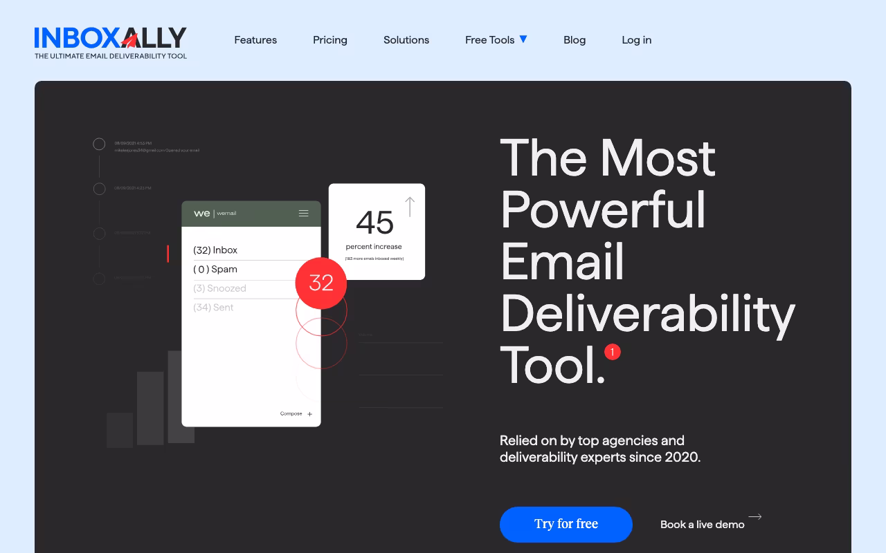 InboxAlly marketing platform interface screenshot