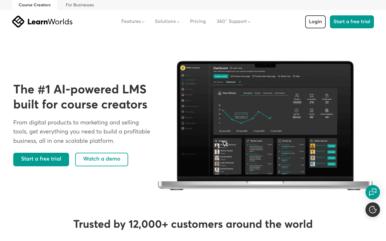 LearnWorlds screenshot