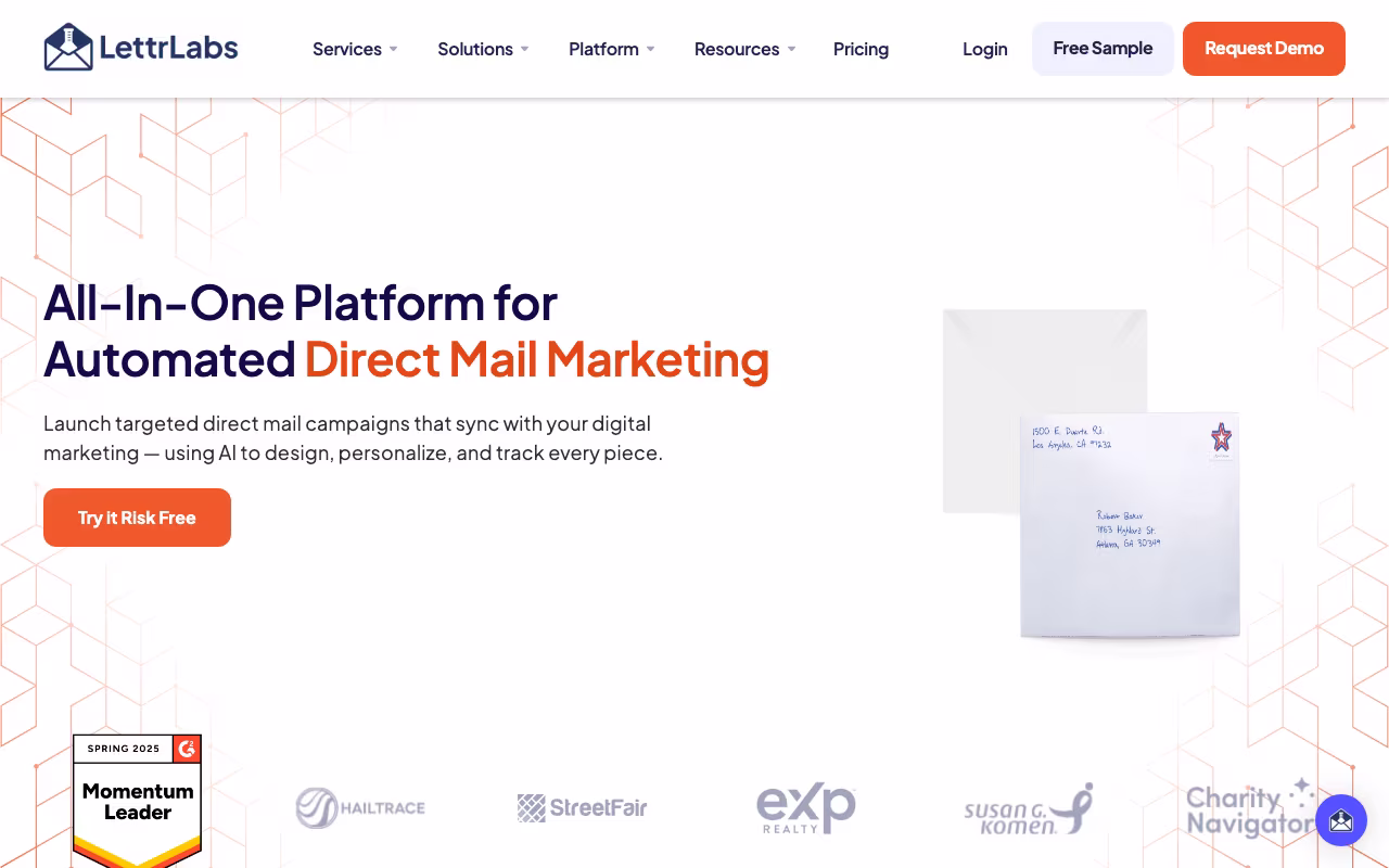LettrLabs marketing platform interface screenshot