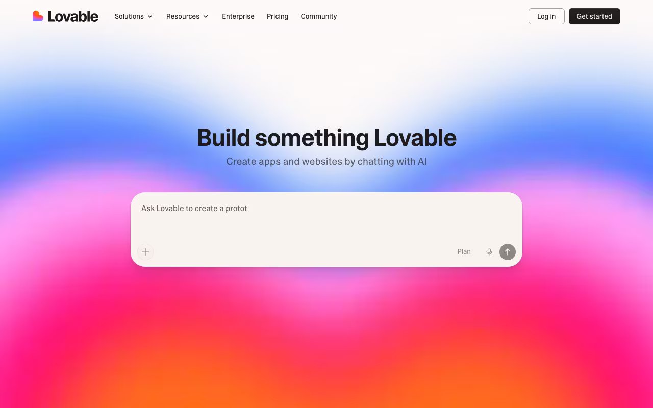 Lovable dev platform interface screenshot