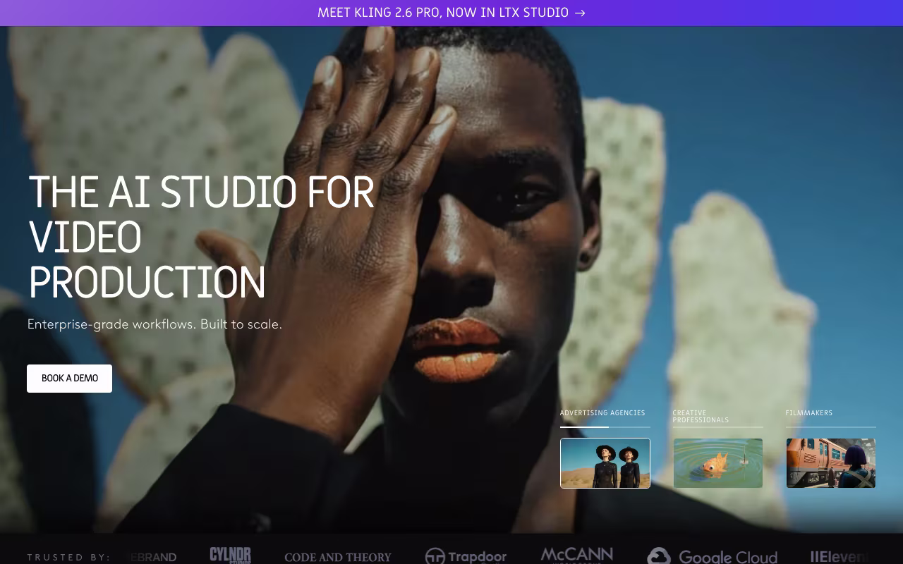 LTX Studio content creation platform interface screenshot