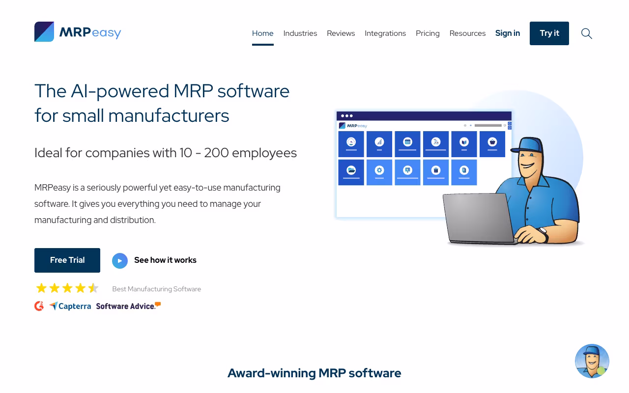 MRPeasy operations platform interface screenshot