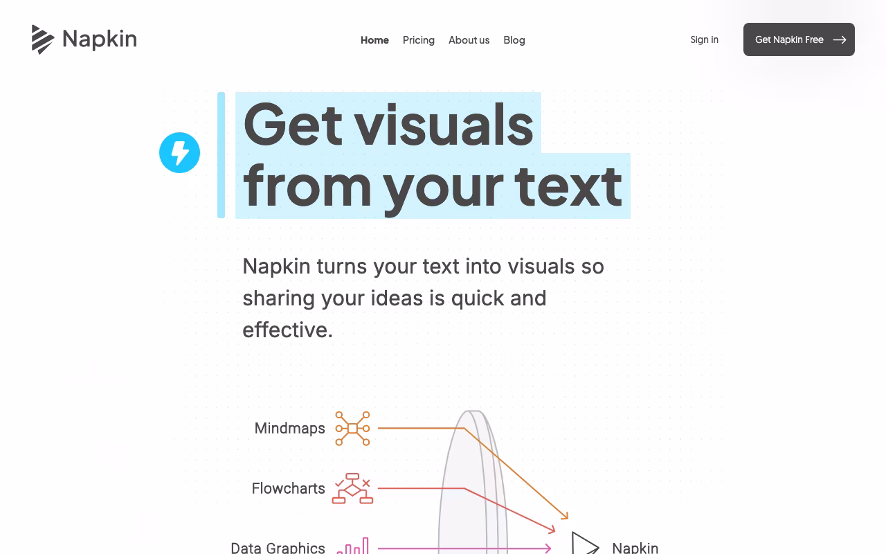Napkin design platform interface screenshot