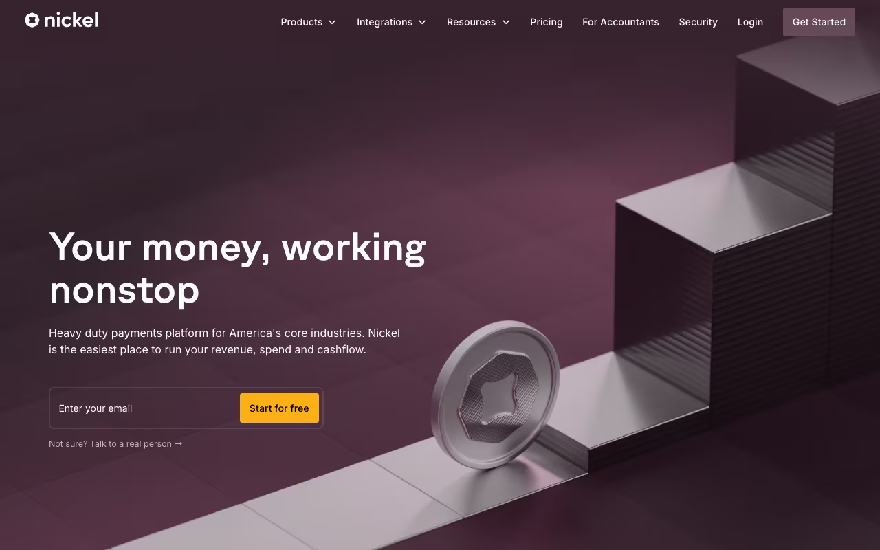 Nickel finance platform interface screenshot
