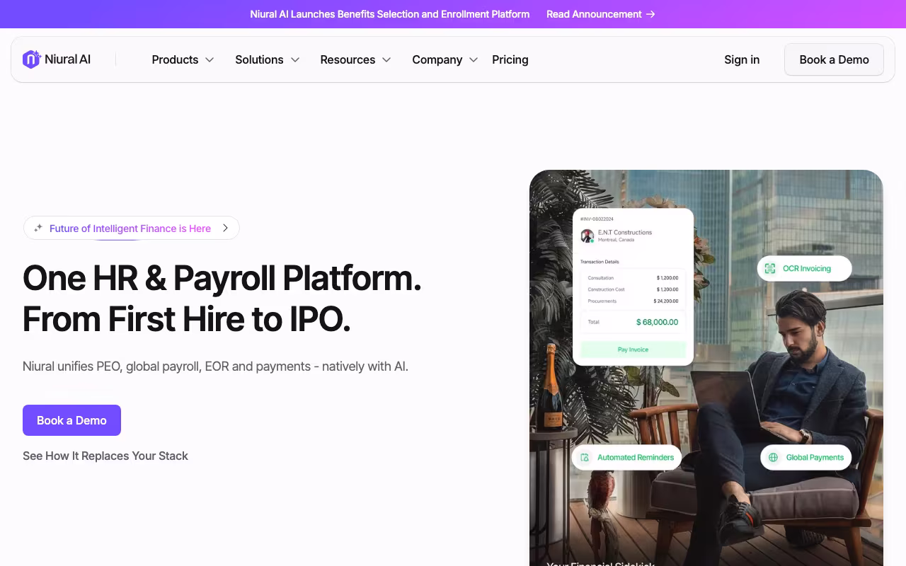 Niural AI hr platform interface screenshot