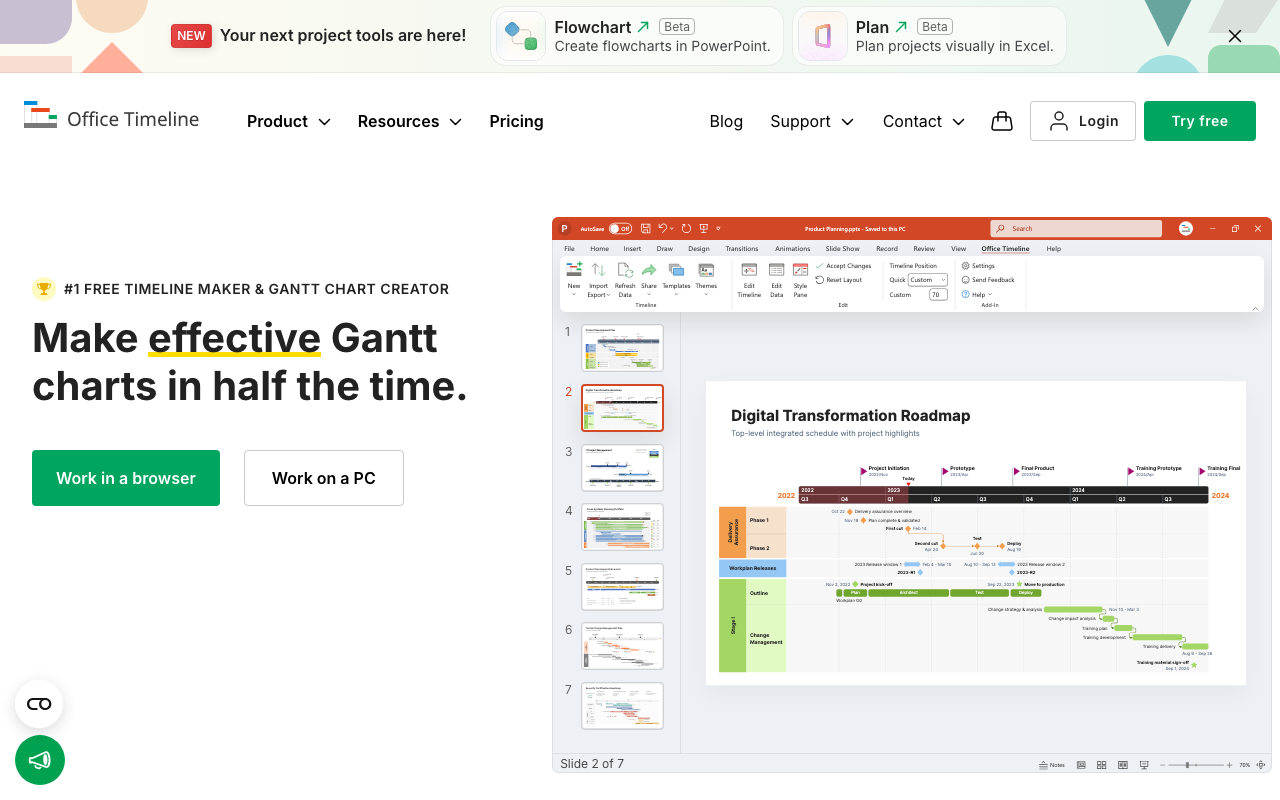 Office Timeline screenshot