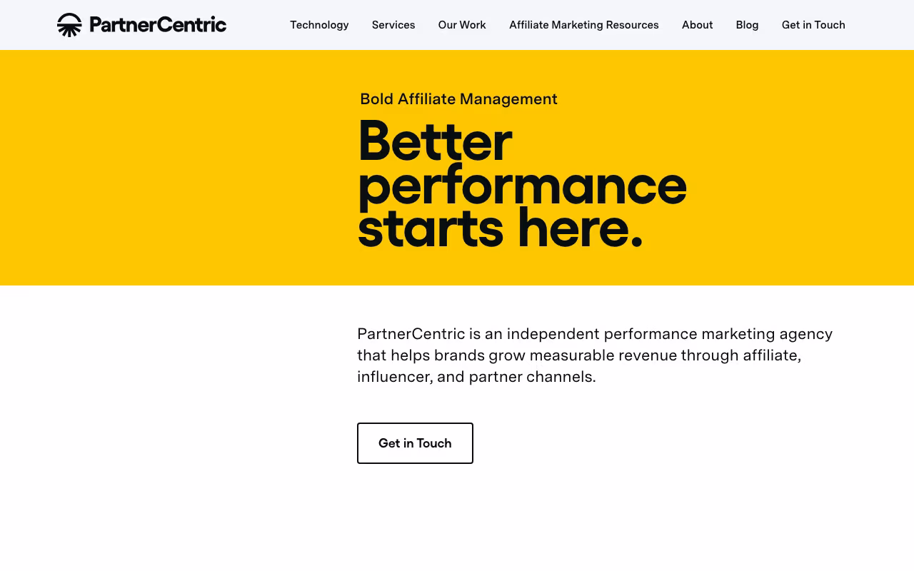 PartnerCentric marketing platform interface screenshot