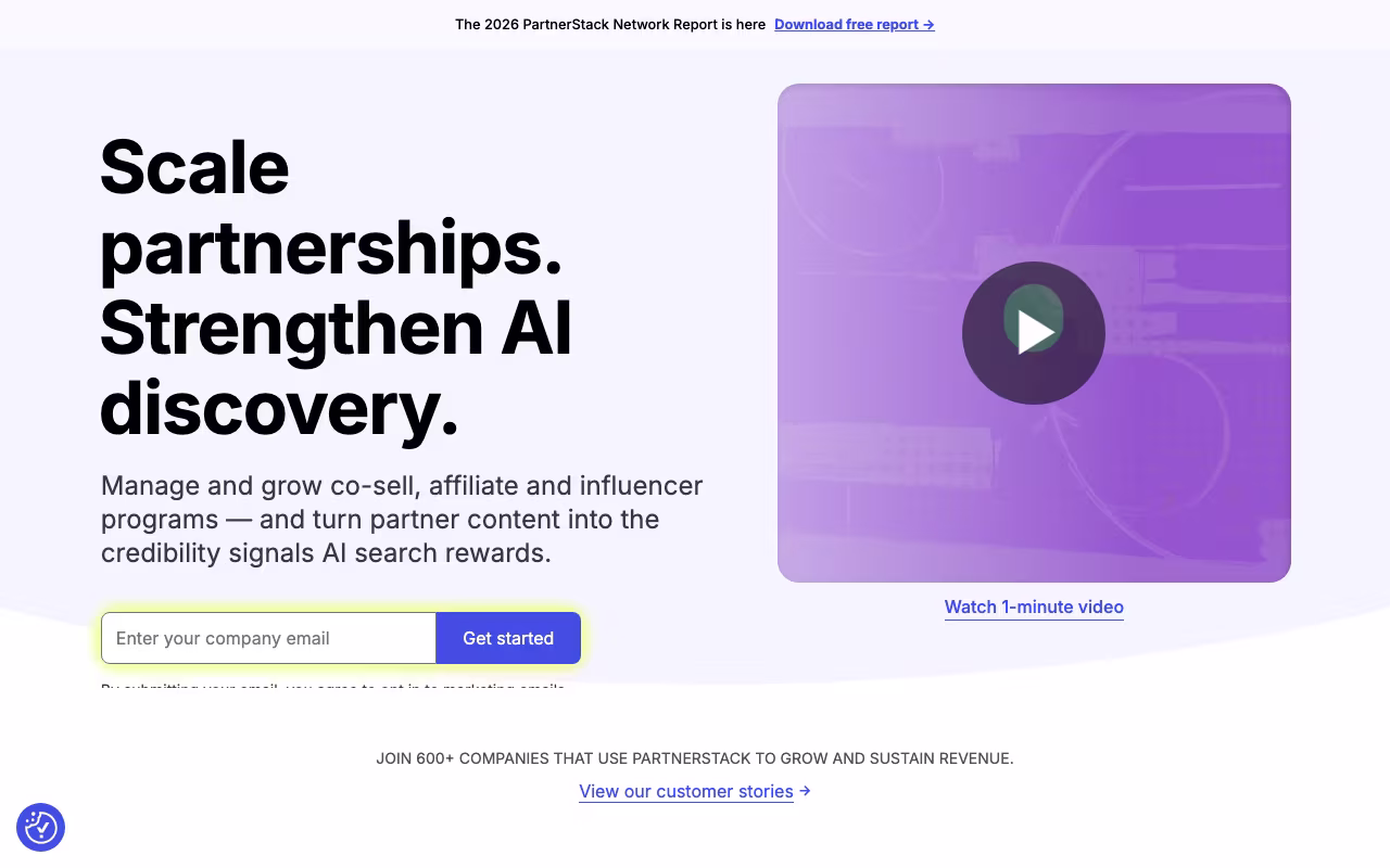 PartnerStack marketing platform interface screenshot