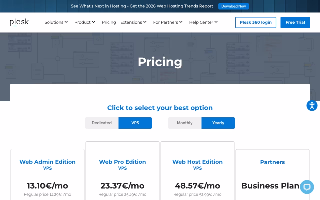 Plesk dev platform interface screenshot