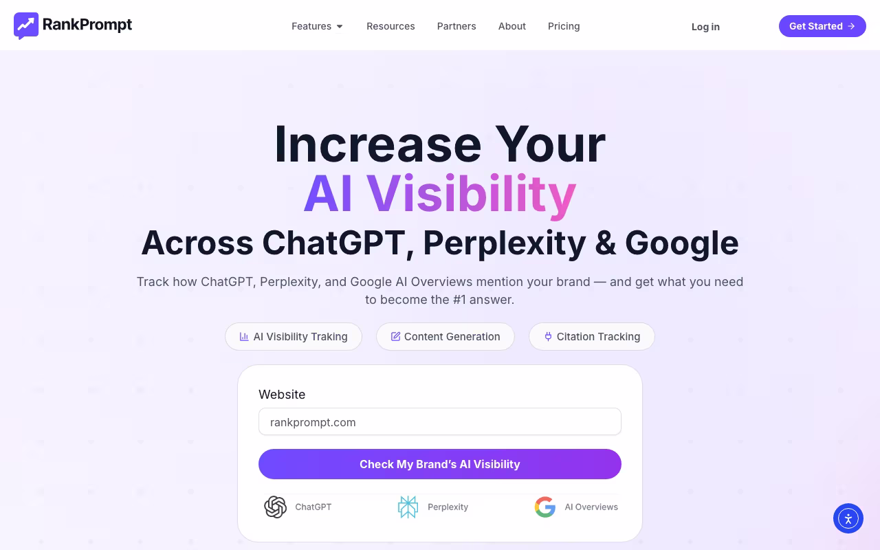 Rank Prompt seo platform interface screenshot
