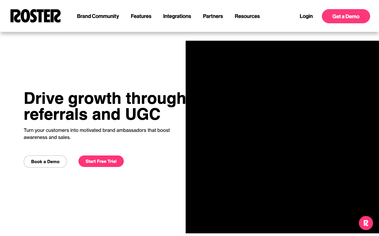 Roster marketing platform interface screenshot