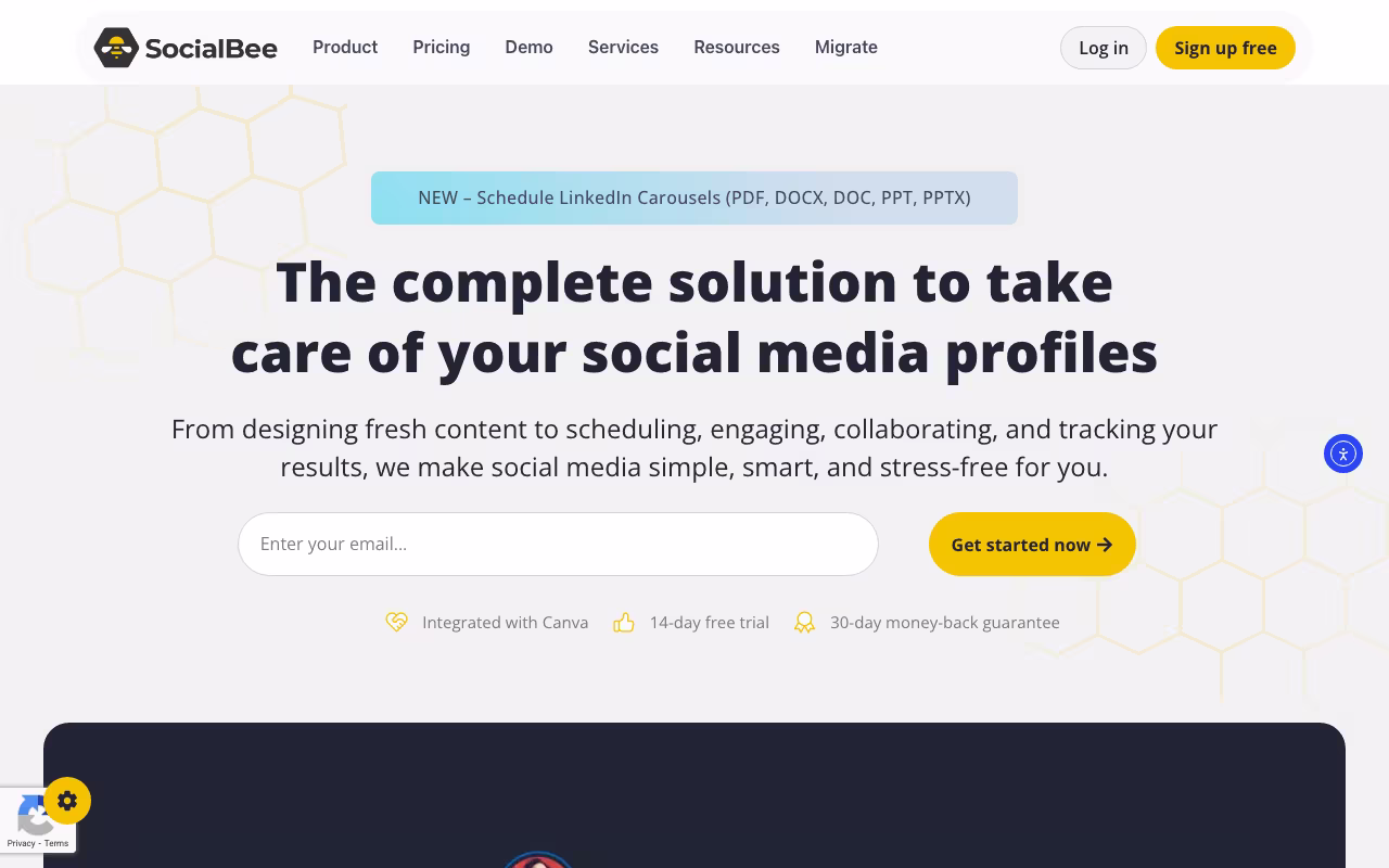 SocialBee content creation platform interface screenshot