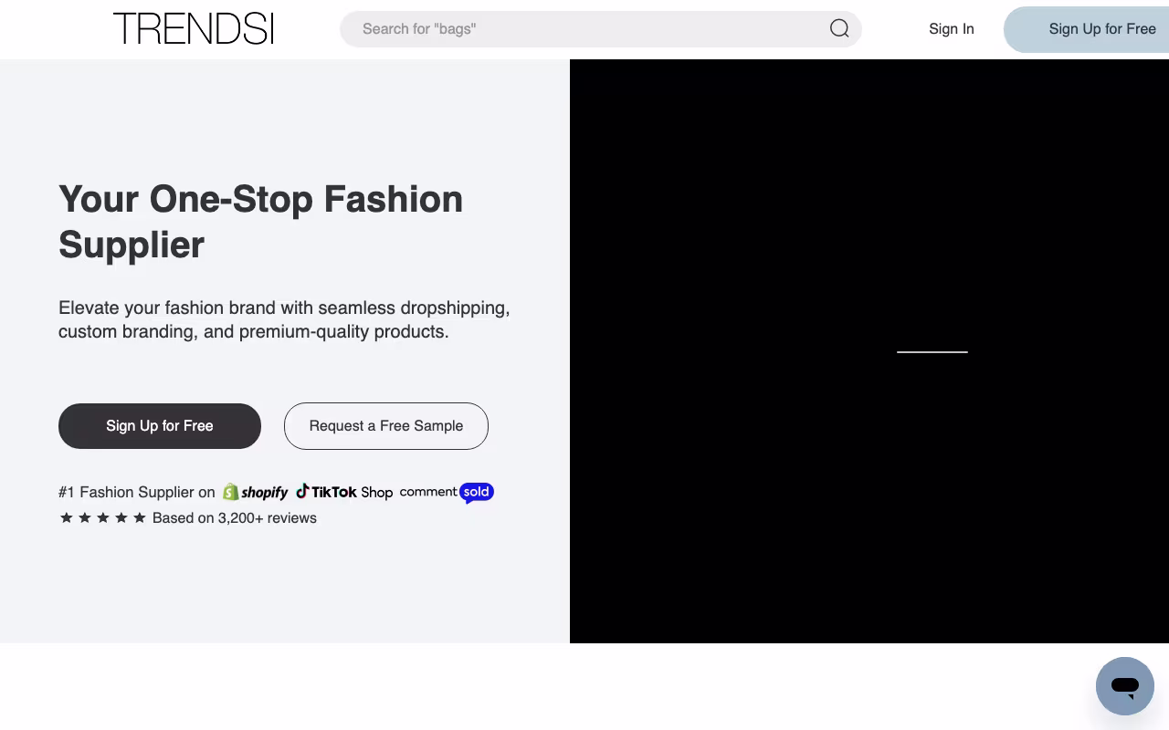 Trendsi sales platform interface screenshot