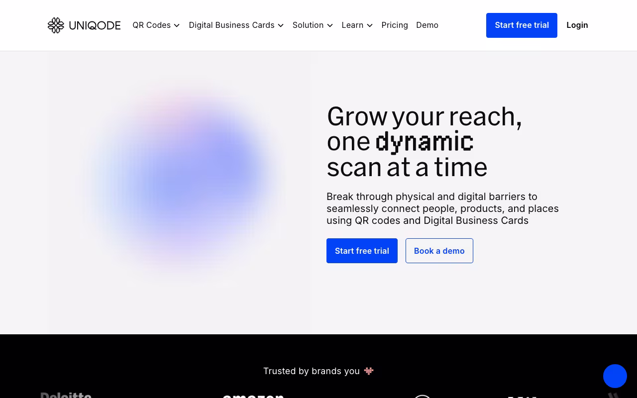 Uniqode marketing platform interface screenshot