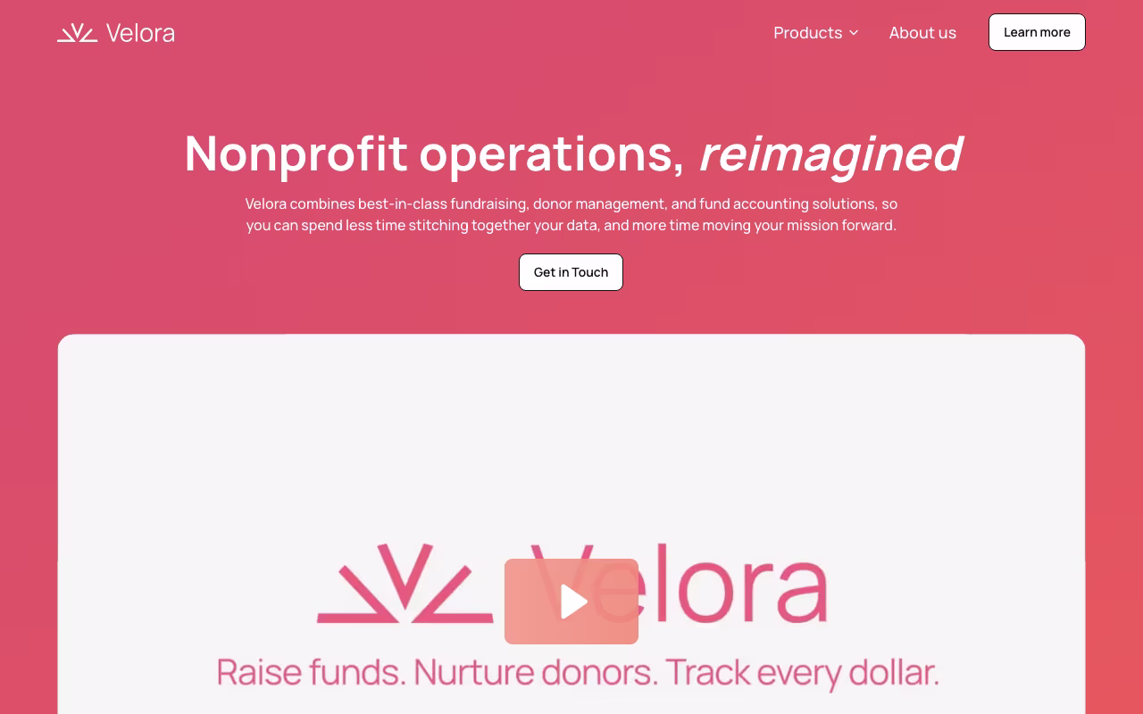 Velora finance platform interface screenshot