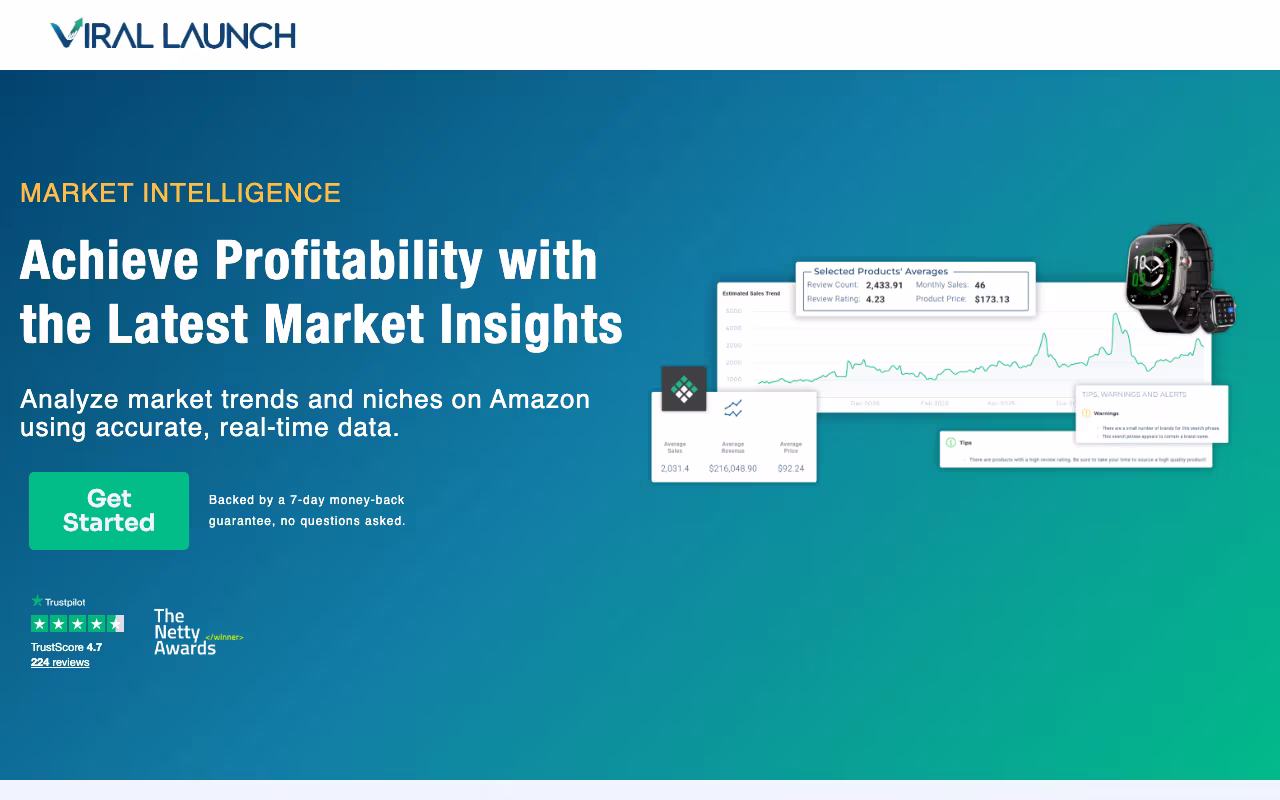 Viral Launch sales platform interface screenshot