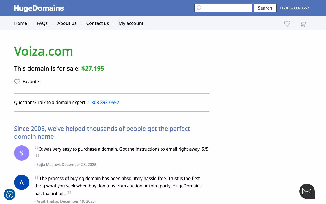 Voiza customer support platform interface screenshot