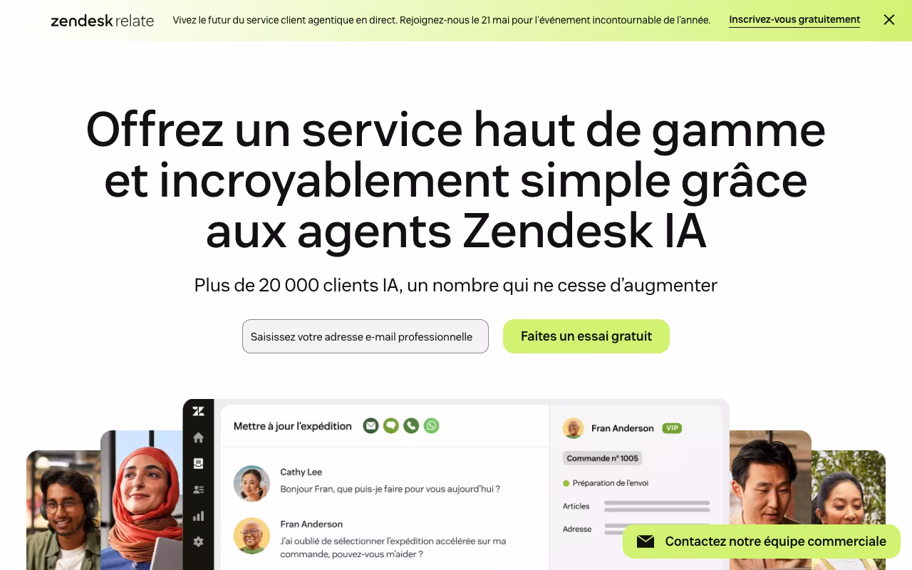Zendesk customer support platform interface screenshot
